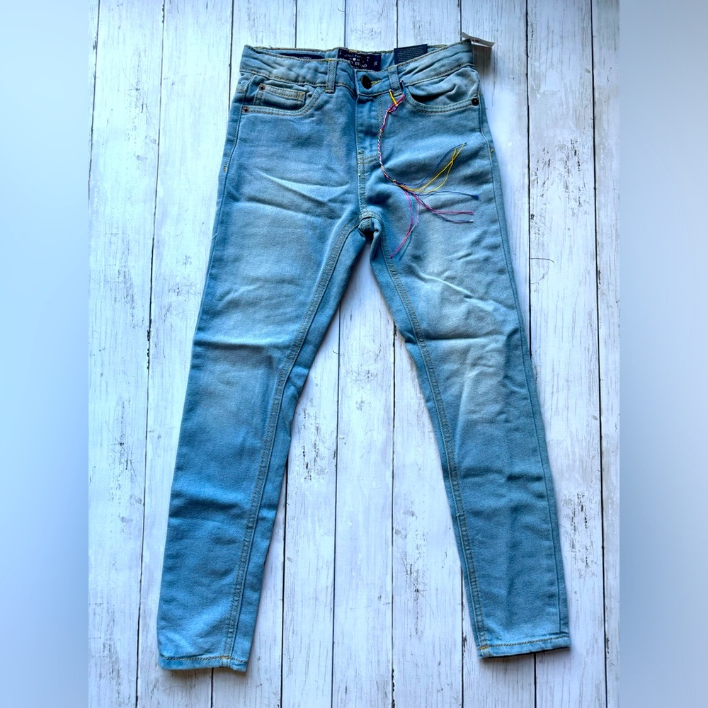 NWT Lucky Brand Jeans Girl's 10 Blue Denim Zoe Skinny Light Wash Classic Preppy